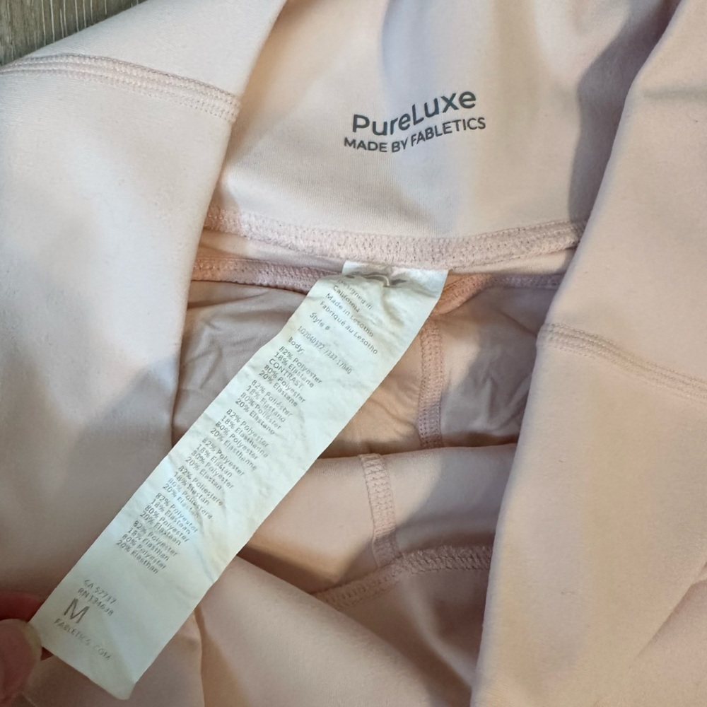 Fabletics Light Pink High-Waisted Leggings - Picture 2 of 3